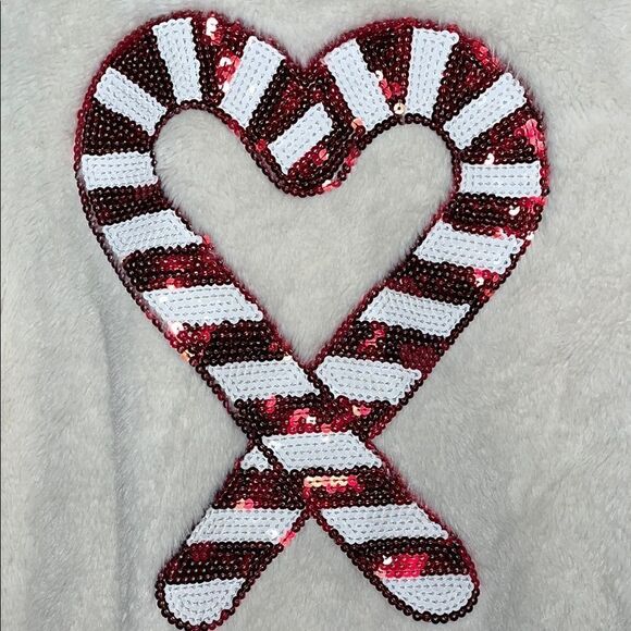 Miss Chievous Cream Candy Cane Sweatshirt - Picture 3 of 4